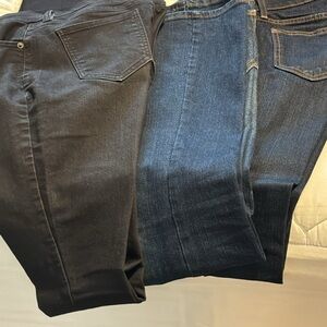 Old Navy Women's Ankle & Cropped Jeans - Black and Blue